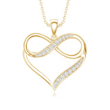 Lab Grown Diamond Heart Necklace For Women 925 Sterling Silver
