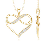 Lab Grown Diamond Heart Necklace For Women 925 Sterling Silver