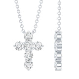 dailyjewelry-Wholesalekings-lab grown diamond religious cross pendant necklace 925 sterling silver
