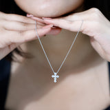 dailyjewelry-Wholesalekings-lab grown diamond religious cross pendant necklace 925 sterling silver