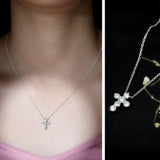 dailyjewelry-Wholesalekings-lab grown diamond religious cross pendant necklace 925 sterling silver