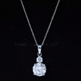 dailyjewelry-Wholesalekings-lab grown diamond 2 stone necklace 925 sterling silver