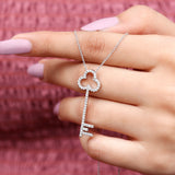dailyjewelry-Wholesalekings-lab grown diamond key necklace for women 925 sterling silver
