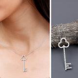 dailyjewelry-Wholesalekings-lab grown diamond key necklace for women 925 sterling silver