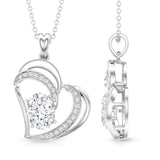 dailyjewelry-Wholesalekings-lab grown diamond heart designer necklace 925 sterling silver