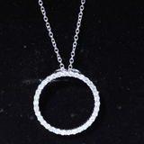 Lab Grown Diamond Eternity Necklace 925 Sterling Silver