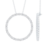 Lab Grown Diamond Eternity Necklace 925 Sterling Silver