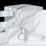 Lab Grown Diamond Eternity Necklace 925 Sterling Silver
