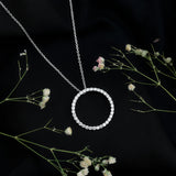 Lab Grown Diamond Eternity Necklace 925 Sterling Silver