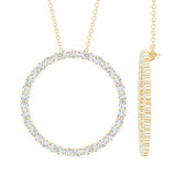 Lab Grown Diamond Eternity Necklace 925 Sterling Silver