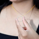 Lab Grown Diamond Eternity Necklace 925 Sterling Silver