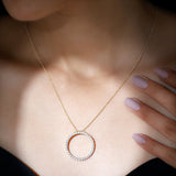 Lab Grown Diamond Eternity Necklace 925 Sterling Silver