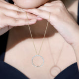 Lab Grown Diamond Eternity Necklace 925 Sterling Silver