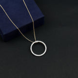 Lab Grown Diamond Eternity Necklace 925 Sterling Silver
