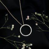 Lab Grown Diamond Eternity Necklace 925 Sterling Silver