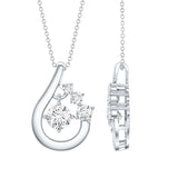 dailyjewelry-Wholesalekings-lab grown diamond teardrop necklace 925 sterling silver