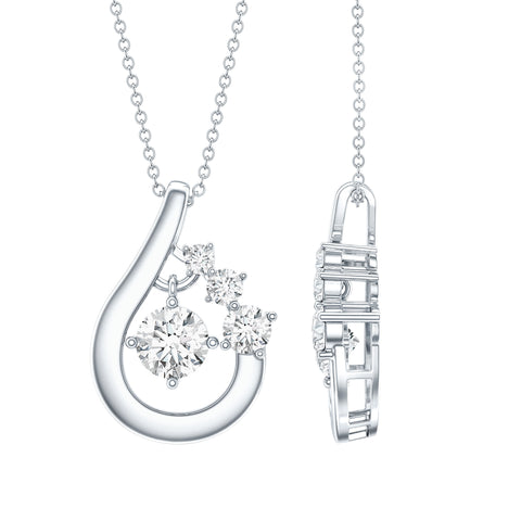 dailyjewelry-Wholesalekings-lab grown diamond teardrop necklace 925 sterling silver