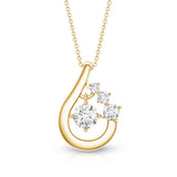 Lab Grown Diamond Teardrop Necklace 925 Sterling Silver