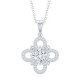 dailyjewelry-Wholesalekings-lab grown diamond floral inspired pendant necklace 925 sterling silver