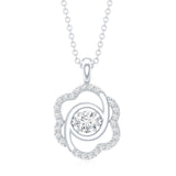 dailyjewelry-Wholesalekings-lab grown diamond flower necklace 925 sterling silver