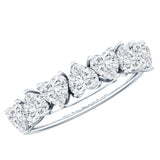 Lab Grown Diamond Heart Eternity Ring 925 Sterling Silver