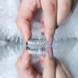 Lab Grown Diamond Heart Eternity Ring 925 Sterling Silver