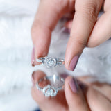 0.6 Carat Lab Grown Diamond Heart Promise Ring 925 Sterling Silver