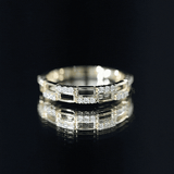 Lab Grown Diamond Contemporary Wedding Band 925 Sterling Silver