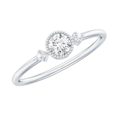 Lab Grorwn Diamond Proposal Ring 925 Sterling Silver