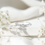 Lab Grorwn Diamond Proposal Ring 925 Sterling Silver