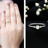 Lab Grorwn Diamond Proposal Ring 925 Sterling Silver