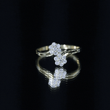 Womens Lab Grorwn Diamond Cocktail Ring 925 Sterling Silver