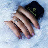 Womens Lab Grorwn Diamond Cocktail Ring 925 Sterling Silver
