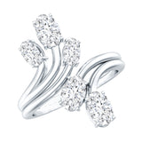 Lab Grown Diamond Diamond Cocktail Engagement Ring 925 Sterling Silver