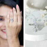 Lab Grown Diamond Diamond Cocktail Engagement Ring 925 Sterling Silver