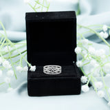 Lab Grown Diamond Infinity Wedding Band 925 Sterling Silver