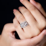 Lab Grown Diamond Infinity Wedding Band 925 Sterling Silver