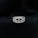 Lab Grown Diamond Infinity Wedding Band 925 Sterling Silver