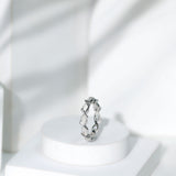 Marquise Cut Lab Grown Diamond Bezel Set Eternity Band 925 Sterling Silver