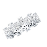 Womens Lab Grown Diamond Full Eternity Ring 925 Sterling Silver