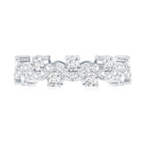 Womens Lab Grown Diamond Full Eternity Ring 925 Sterling Silver