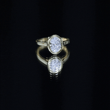 Lab Grown Diamond Bezel Set Engagement Ring 925 Sterling Silver