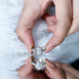 Lab Grown Diamond Bezel Set Engagement Ring 925 Sterling Silver