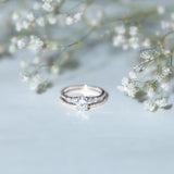 1.2 Carat Lab Grown Diamond Bridal Ring Set 925 Sterling Silver