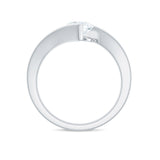 1 Carat Lab Grown Diamond Engagement Ring in Tension Setting 925 Sterling Silver
