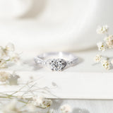 Lab Grown Diamond Vintage Engagement Ring 925 Sterling Silver