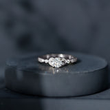 Lab Grown Diamond Vintage Engagement Ring 925 Sterling Silver