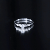 Lab Grown Diamond Minimalist Engagement Ring 925 Sterling Silver