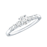 Lab Grown Diamond Minimalist Engagement Ring 925 Sterling Silver