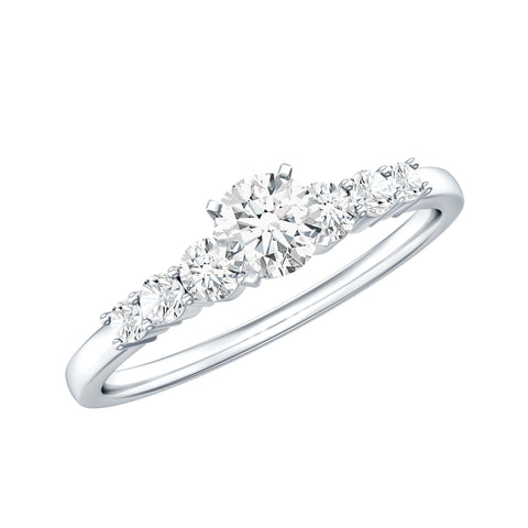 Lab Grown Diamond Minimalist Engagement Ring 925 Sterling Silver